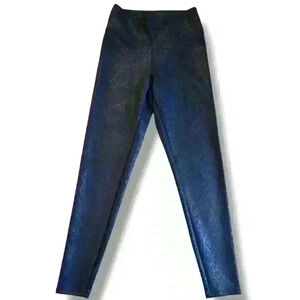 Express Womens Moto Leggings Black Faux Leather/Snake Skin| Size XS #078